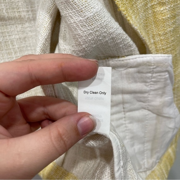 Cabi Yellow Daisy Tweed Blazer Jacket Size Medium Cotton - Picture 8 of 8